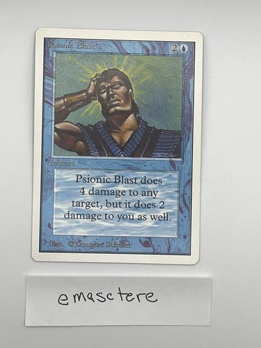 Psionic Blast Unlimited NM VINTAGE MAGIC + BONUS CARD