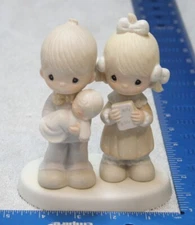 Precious Moments Figurine E-4724 REJOICING WITH YOU Bow Arrow Mark 1989