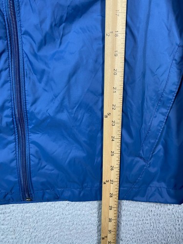 Columbia Glennaker Lake Rain Jacket Mens Medium Blue Windbreaker Full Zip Hooded - Picture 14 of 15
