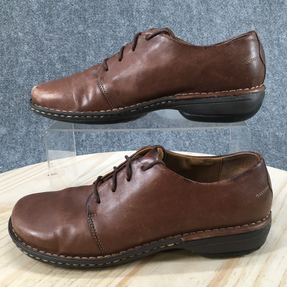 Rockport Shoes Womens 7.5 W Lace Up Plain Toe Oxford APW22244 Brown Leather - Image 2 of 4