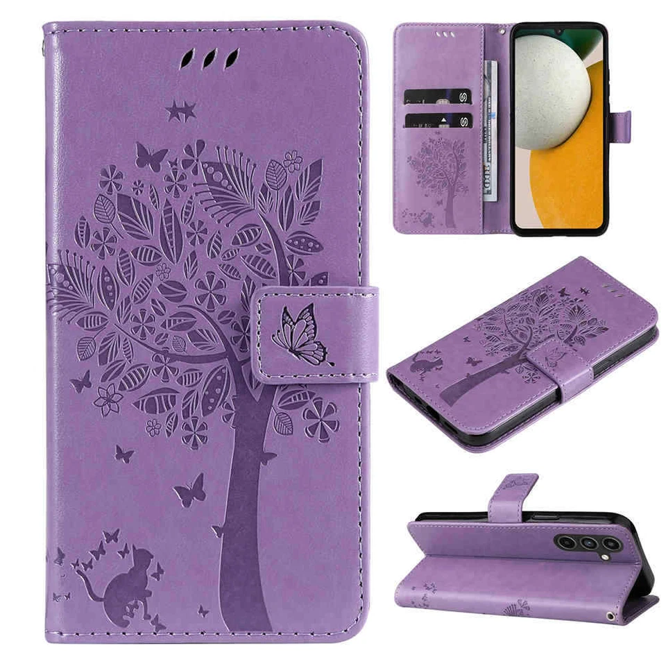 For Samsung Galaxy A15 A25 A14 A34 A54 Wallet Card Stand Flip Leather Case Cover - Image 3 of 4