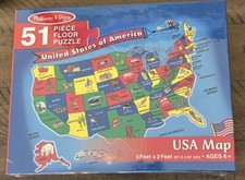 USA Map Floor Puzzle Melissa  Doug, 51 Piece Floor Puzzle
