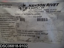 RT-L845-2520: 1/4-20 HEX HAND WRENCH THREADED TOOL FOR INSERTS & RIVET-NUTS