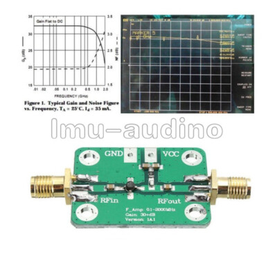 0.1-2000MH z RF Wideband Amplifier 30dB low-noise LNA Broadband Module Receiver