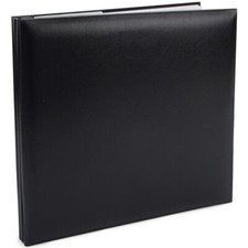 Pioneer Leatherette Post Bound Album 12"X12"-Black Pack of 1