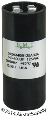 Condensatore Di Avviamento Motore Kedian CD60, Specifiche Giapponesi 340-408uF 250VAC 35x85mm. Nuovo.