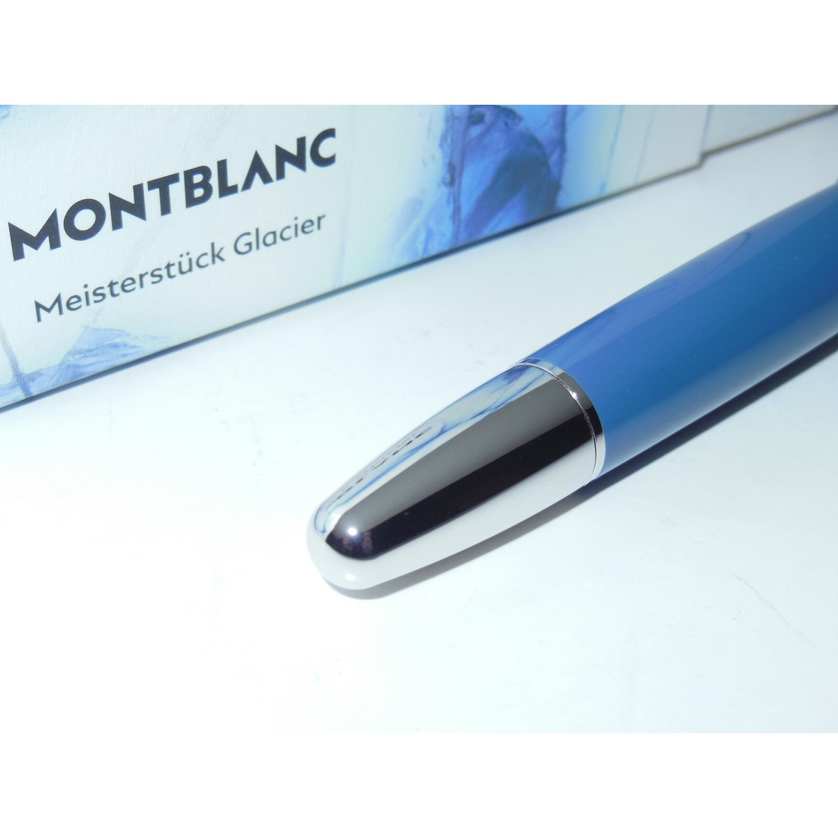 2ND* Montblanc Meisterstuck Glacier LeGrand Blue Resin Fountain