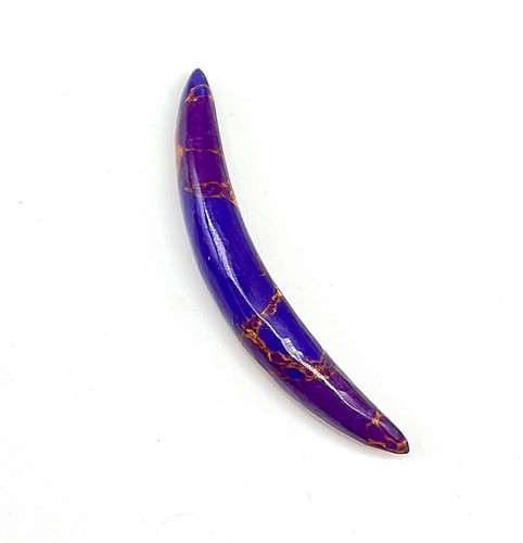 Purple Copper Turquoise CURVED TUSK, Septum Tusk size 12g to 5/8'' & Customize - Picture 5 of 5
