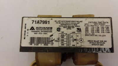 #ad #ad ADVANCE TRANSFORMER CO 71A7991 HIGH PRESSURE SODIUM HID BALLAST 70W 120 277V $23.97
