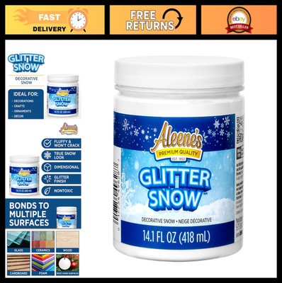 Glitter Snow Glue for Crafts - Sparkling Fake Snow Effect, 14 oz, Ideal for Deco