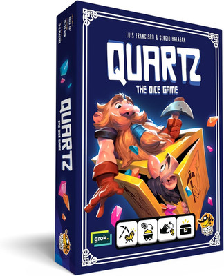 Quartz: the Dice Game | Mine Crystals and Collect Money to Win | 3-6 Players, Ag