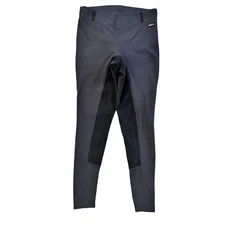 Kerrits Full Seat Tights Size Large Gray Microcord Pull On Horse Riding Pants