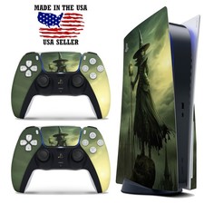 PS5 Disc Version Console  Controller Vinyl Skin Decal Wrap - Witch