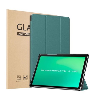 Tablet Schutzhülle für Huawei MatePad T10s 10.1 2020 Hülle Cover Türkis Top Glas