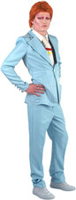 Men'S 70'S Legendary British Pop Star Costume, Blue Adult