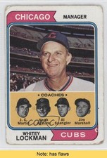 1974 Topps JC Martin Hank Aguirre Al Spangler Whitey Lockman #354 READ d0u