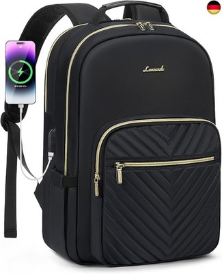 LOVEVOOK Laptop Rucksack Damen, 17,3 Zoll Laptoprucksack Groß Wasserdicht 