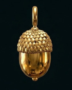 Authentic Acorn necklace, Acorn pendant, Gold Acorn necklace, silver Acorn pendant