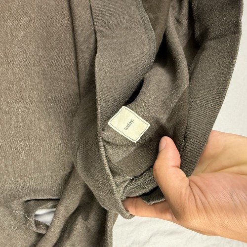 Vuori Jeffreys Pullover Felpa Uomo M Girocollo Marrone Tasca V218 - Foto 6 di 8
