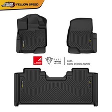 All Weather TPE 3D Floor Mats Liners Black Fit For 2015-2025 Ford F150 Super Cab