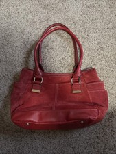 Tignanello Sure Leather Handbag Purse Shoulder Bag Red