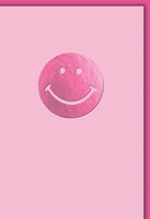 Ohne Text - GlüCkwunschkarte Im Format 11,5 X 17 Cm Mit Umschlag - Rosa Smiley -