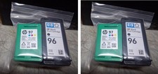 Set 4 Genuine HP 96 Black 97 Color Inkjet Cartridges Seal Intact NO BOX NO BAG