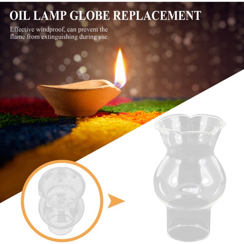 4 Pcs Nurse Clear Oil Lamp Globe Chimneys Glass Shade Replacement - Picture 2 of 11
