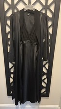 NWOT S/M Women Twinset Robe Set Nightgown And Robe Black