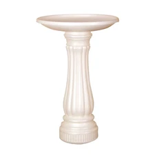 Union Products 17" Round Bird Bath, Outdoor Lawn and Garden Accessories, White