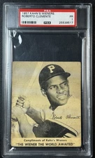 ROBERTO BOB CLEMENTE PSA 1 1957 KAHN'S WEINERS PIRATES HOF RARE