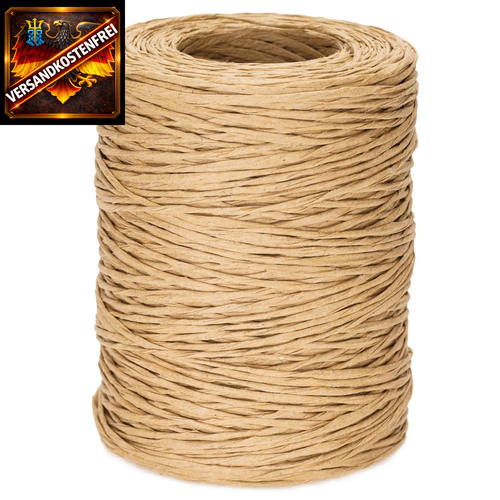 KINGLAKE Papierdraht Natur Züm Eisendraht,Papierkordel 2Mm,Blumendraht,Papierbin