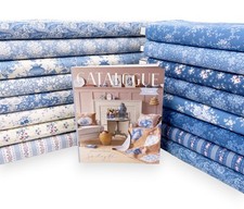 Tilda Cotton Fabric 'Something Blue' Blue and White Floral Patchwork Quilting