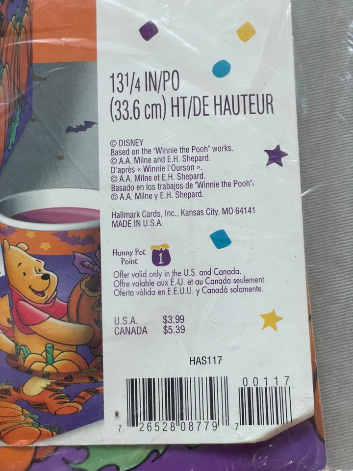 Centro de mesa de Halloween Winnie the Pooh de colección grande de cartón Tigger Piglet Foto 2 de 4