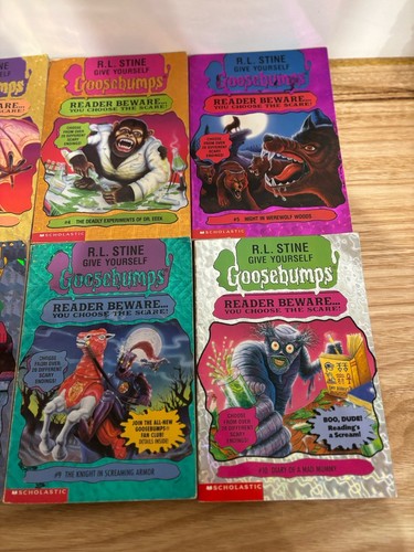 Goosebumps Books 10 R.L Stine Original Give Yourself Reader Beware 1-10 Vintage - Picture 5 of 11