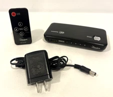 ROCKETFISH RF-G1185 HDMI 3D 4-PORT SELECTOR SET W/ REMOTE CONTROL & ADAPTER