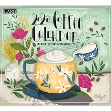 Lang,  Coffee 2026 Wall Calendar by LoriLynn Simms, 13.4'' X 12'', 12-Month Cale