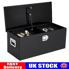 Trailer Truck Aluminium Lockable Tool Box Chest Locker Storage w/ Sliding Shelf