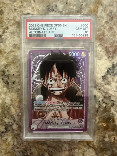 Monkey.D.Luffy (060) (Alternate Art) OP05-060 Awakening of the New Era PSA 10