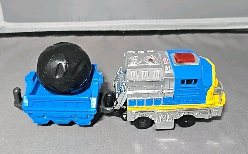 GeoTrax All About Trains Chrome “Geo” & Car w Boulder Motorized Diesel WORKS 5