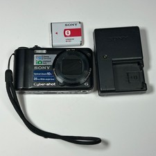 Sony Cyber-Shot DSC-H55 14.1MP 10x Optical Zoom Digital Camera Black - Tested