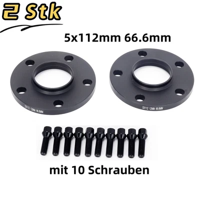2Stk Spurverbreiterung 24mm 2x12mm für BMW 5x112 66,6 + Radschrauben Spurplatten - Bild 1 von 4