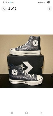 Women CONVERSE Chuck Taylor All Star Lift Platform HI GLITTER WMNS 8.5 A09551C