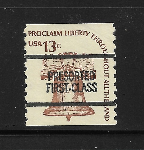 US Bureau Precancels: National Issue #1618a-2.2; 13c Coil (Narrow); Nice Perfs!