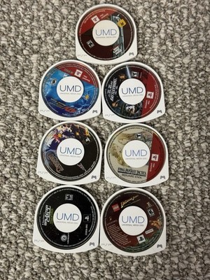 PSP Lot Of 7 Games Loose Grand Theft Auto Final Fantasy Star Wars Disgaea