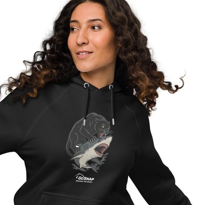 Unisex eco raglan hoodie Go Snap