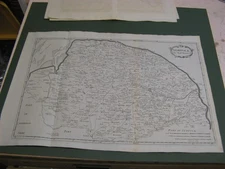 100% ORIGINAL LARGE NORFOLK MAP BY ROBERT MORDEN C1722 VGC WASH KINGSLYNN CROMER