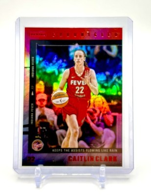 2025 Panini Caitlin Clark Chronicled red refractor Assist Flow Like Rain Red 