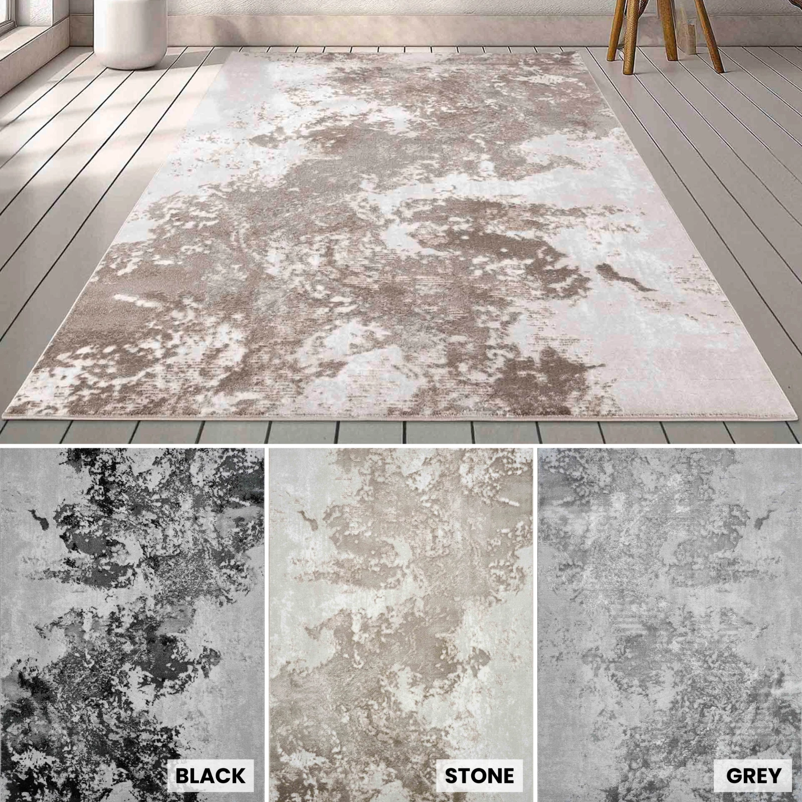 Modern Abstract Rugs Living Room Sprayed Textured Area Rugs
Opens in a new window or tab