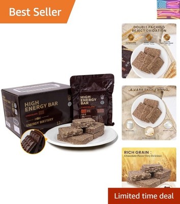 Emergency Food Ration Bars, Chocolate Flavor Survival Tabs Supply for Outdoor...